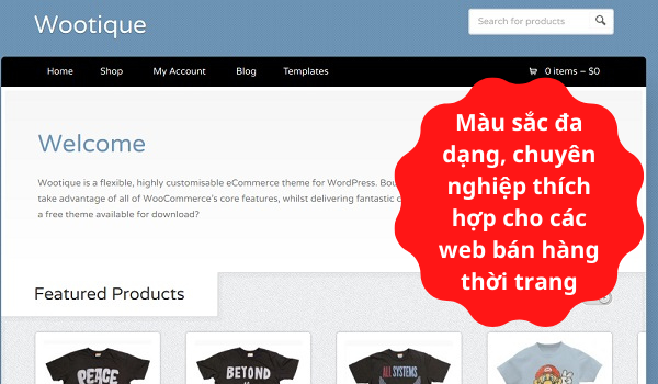 Theme wordpress bán hàng miễn phí