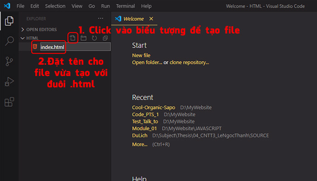 Tạo file code thiết kế giao diện web bán hàng