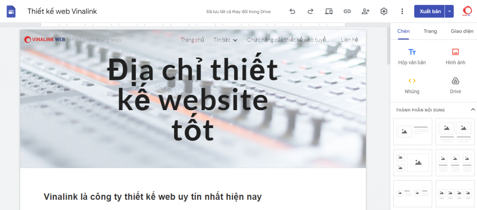 Hướng dẫn tạo website bằng Google Site