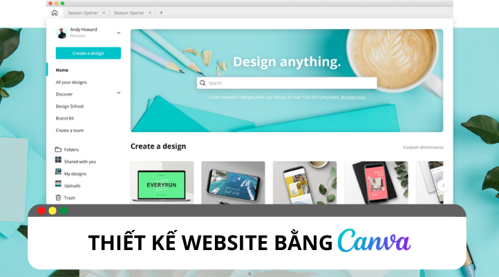 Hướng dẫn thiết kế website bằng canva