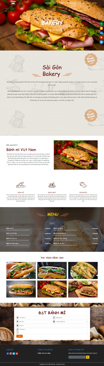 Mẫu landing page nhà hàng hấp dẫn