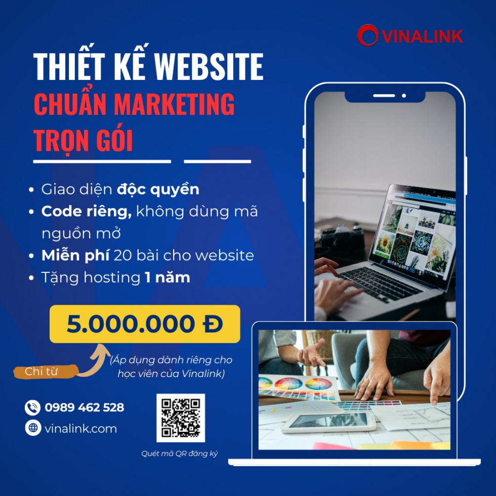 Giá thiết kế web tại vinalink