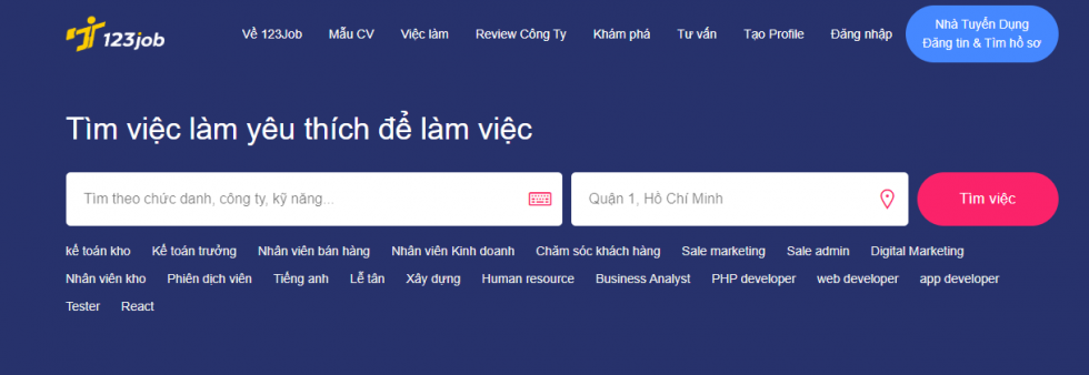 Các trang web tuyển dụng uy tín