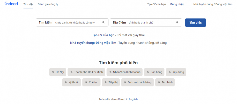 Các trang web tuyển dụng miễn phí